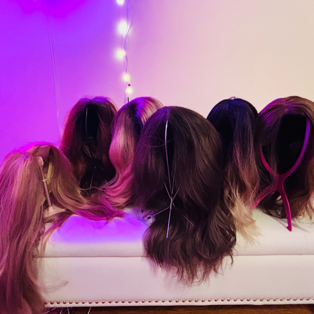 Chelsey Smith cosmetics wigs & one Ourte ombré wig